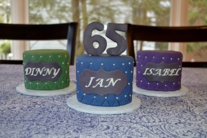 65th mini cakes