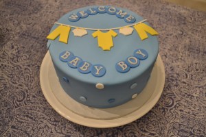 welcome baby boy cake